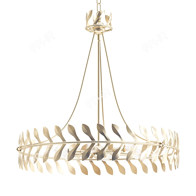 Elegant Laurus Chandelier by Currey 3D model image 1