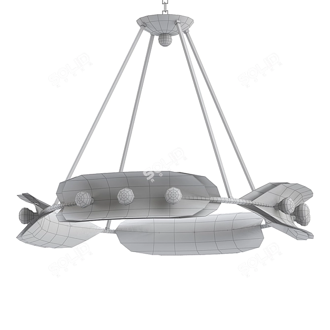 Hopper Chandelier: Sleek Elegance 3D model image 2