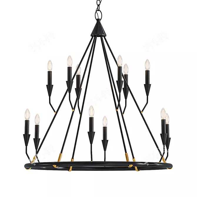 Elegant Sierra Chandelier - Stunningly Designed 3D model image 1