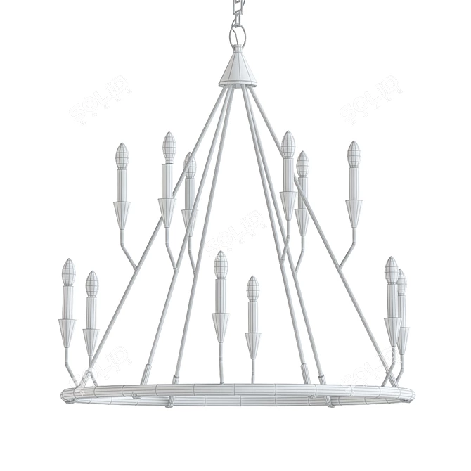 Elegant Sierra Chandelier - Stunningly Designed 3D model image 2