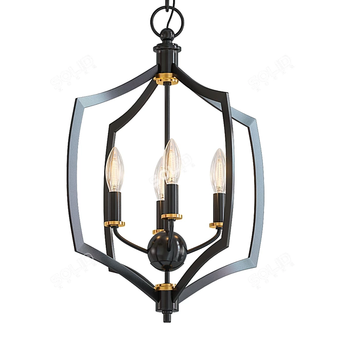 Elegant Middletown Single Tier Chandelier 3D model image 1