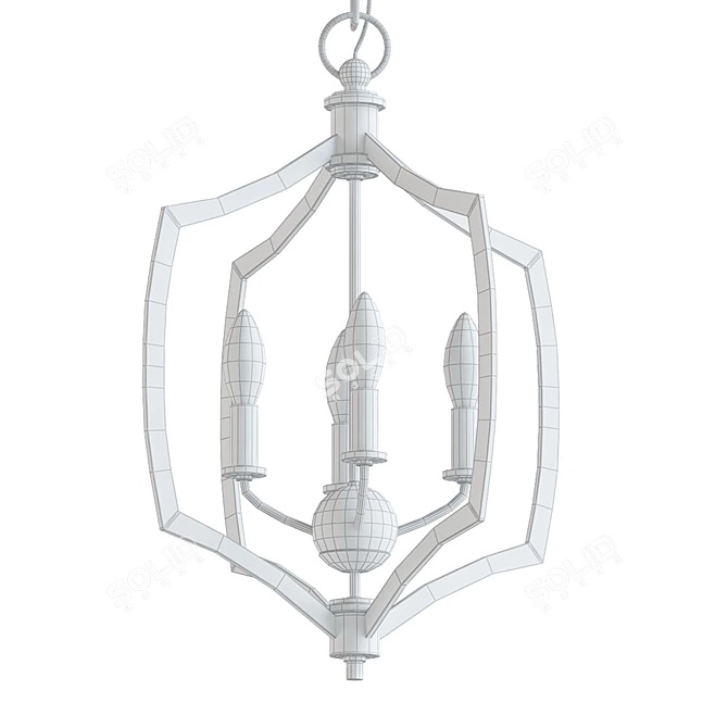 Elegant Middletown Single Tier Chandelier 3D model image 2