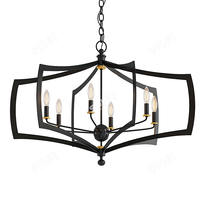 Middletown 34: Elegant Bronze Chandelier 3D model image 1