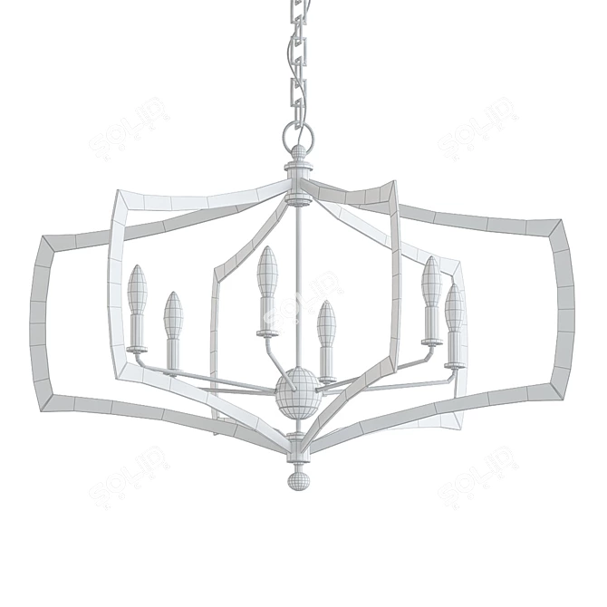 Middletown 34: Elegant Bronze Chandelier 3D model image 2