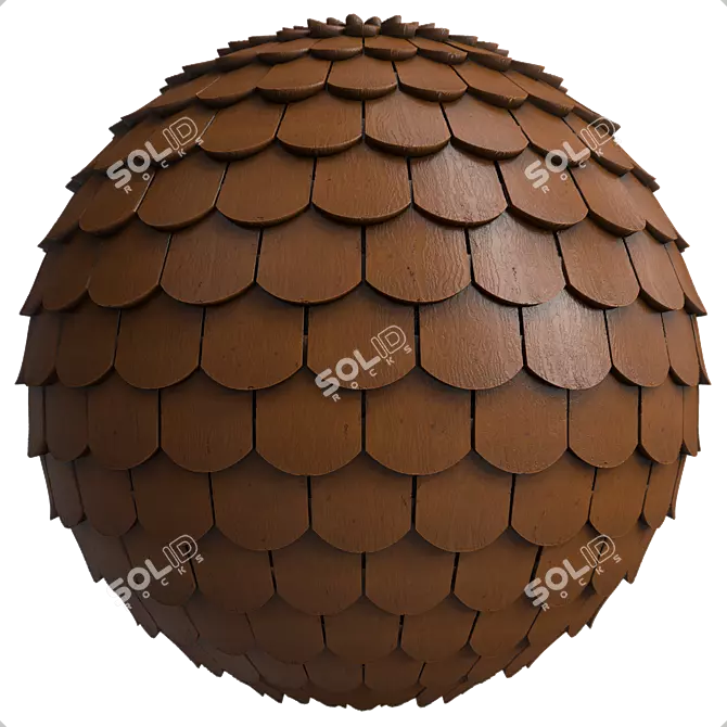Versatile PBR Roof Tile Materials 3D model image 2