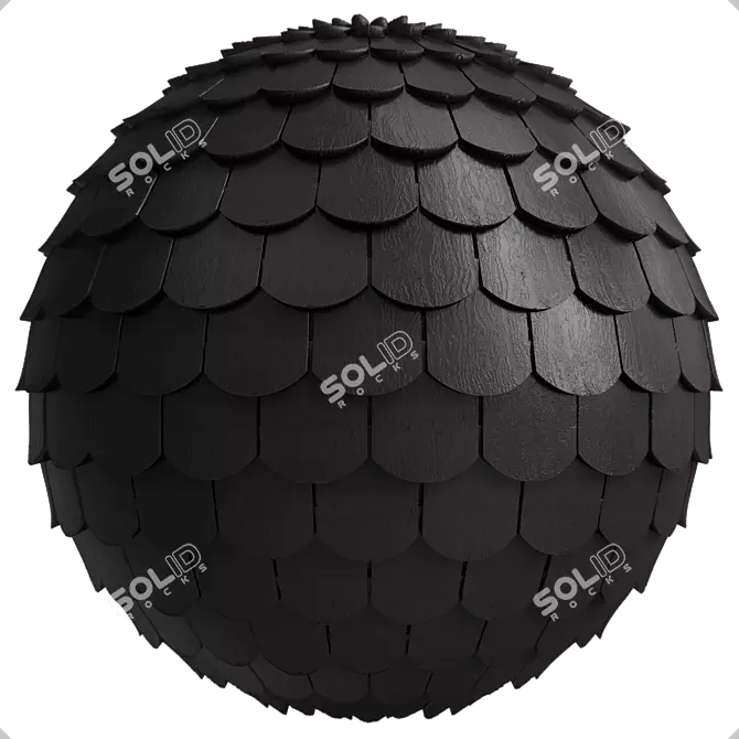 Versatile PBR Roof Tile Materials 3D model image 3