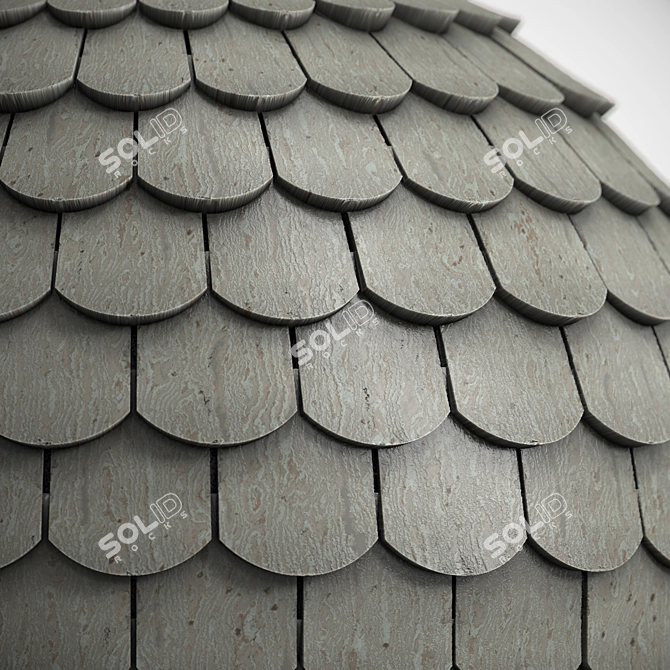 Versatile PBR Roof Tile Materials 3D model image 4