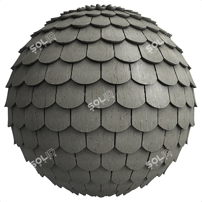 Versatile PBR Roof Tile Materials 3D model image 5