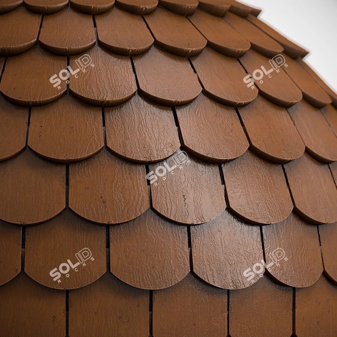 Versatile PBR Roof Tile Materials 3D model image 6