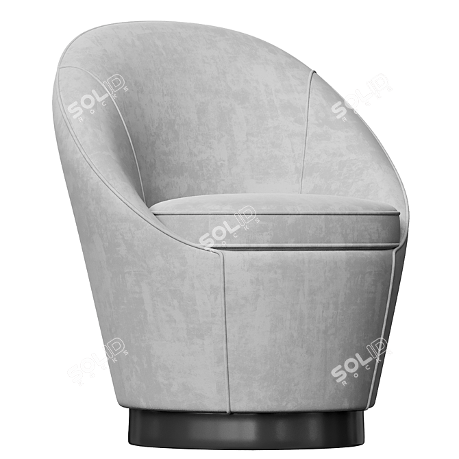 Elegant Curve Armchair by Donghia 3D model image 1