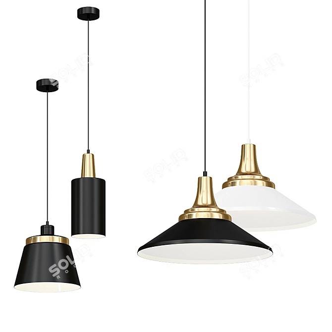 Modern Loft Pendant Lights: Astana Collection 3D model image 5