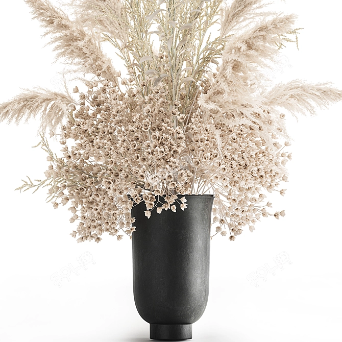 Ethereal White Blossoms Bouquet 3D model image 2