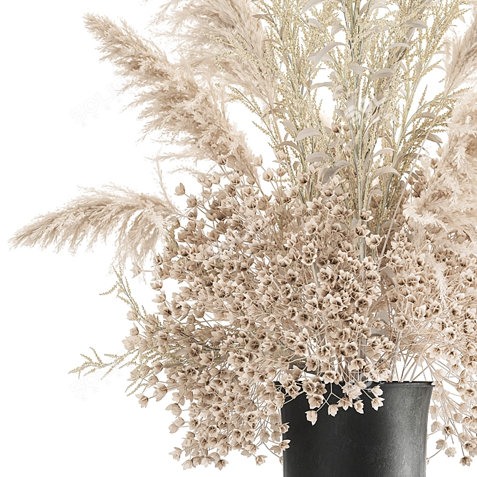 Ethereal White Blossoms Bouquet 3D model image 3