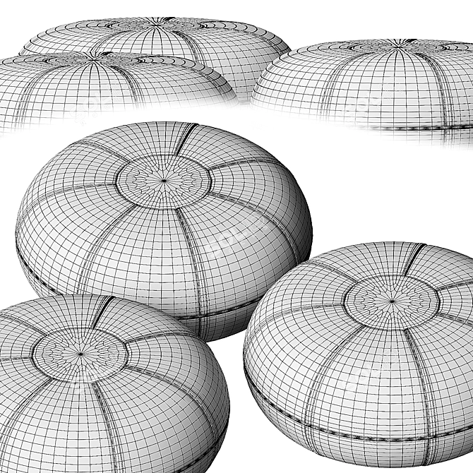  Scandinavian Elegance: Pouf by Cecilie Manz 3D model image 3