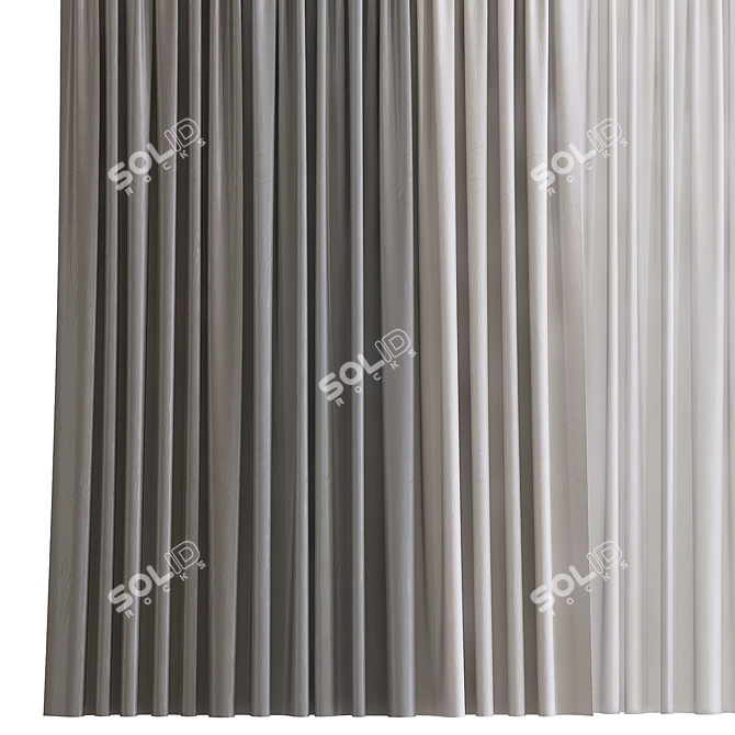 Modern Mesh Curtain 934 3D model image 2