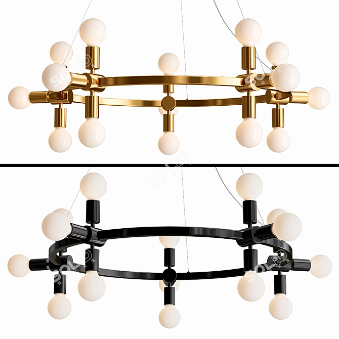 Radiant Radcliffe Chandelier 3D model image 1