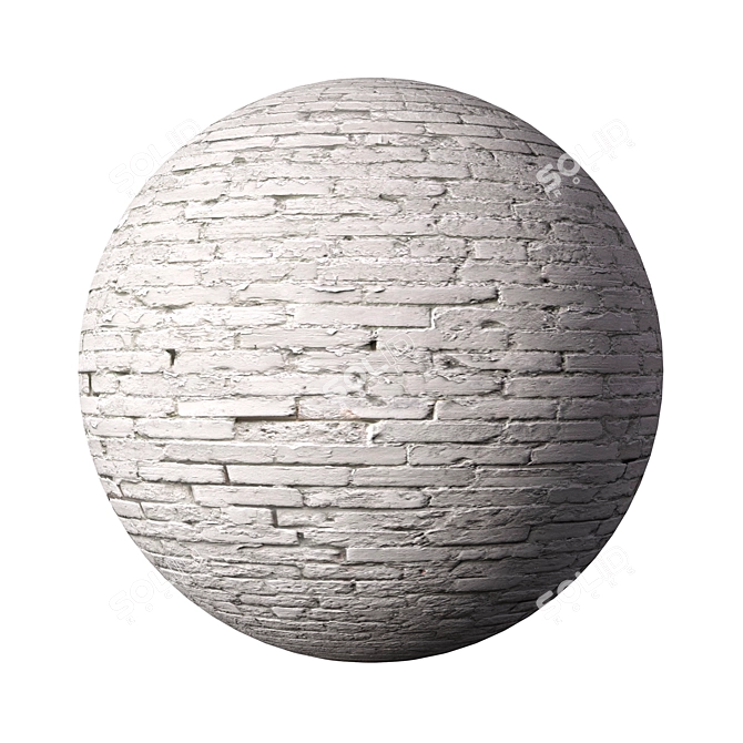 White Brick Texture Pack 3D model image 1