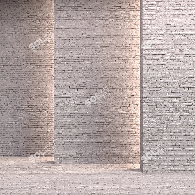 White Brick Texture Pack 3D model image 2