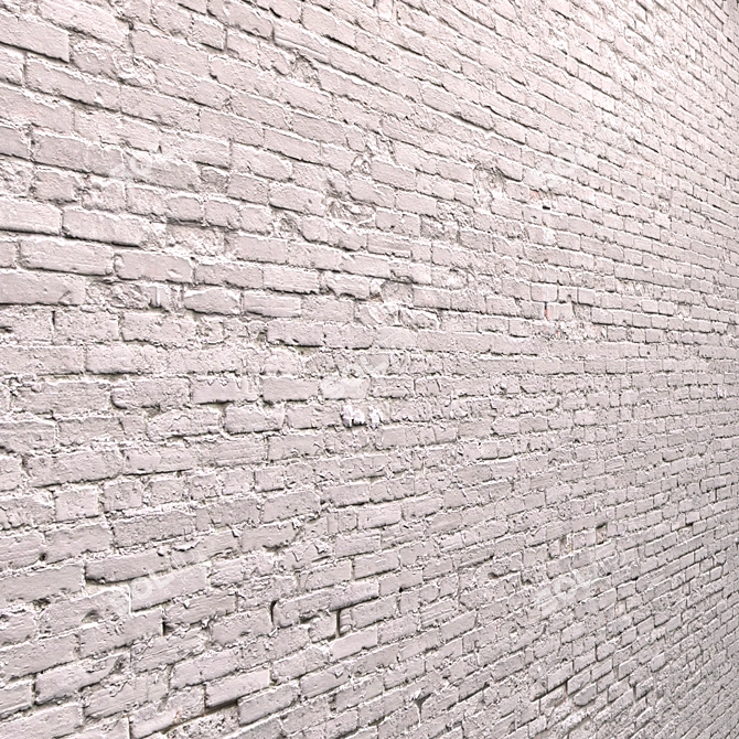 White Brick Texture Pack 3D model image 3