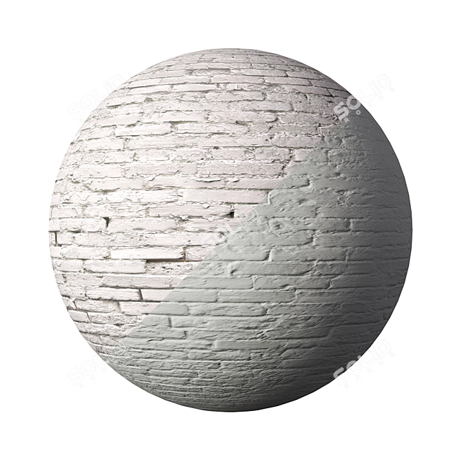 White Brick Texture Pack 3D model image 5