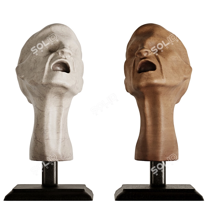 Scream Bust Statue - Immortalize the Anguish 3D model image 7