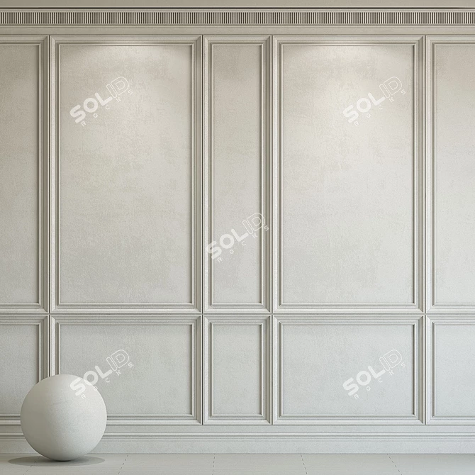 Decorative Plaster with Molding 3D model image 1