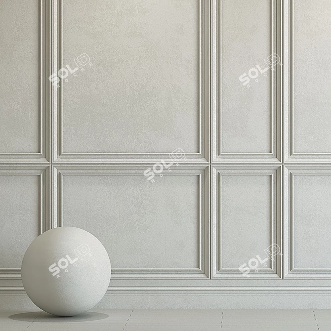 Decorative Plaster with Molding 3D model image 2