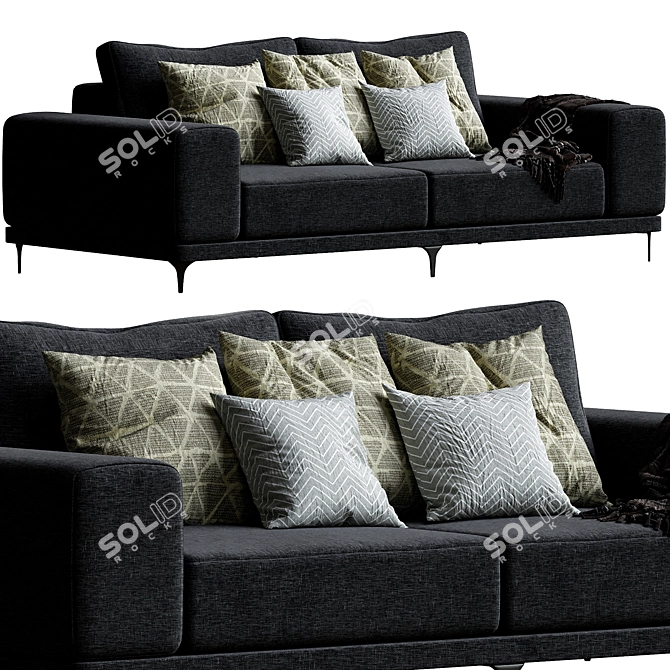Modern Hoff Frankford Sofa 3D model image 2