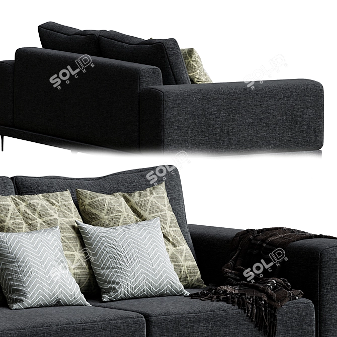 Modern Hoff Frankford Sofa 3D model image 3