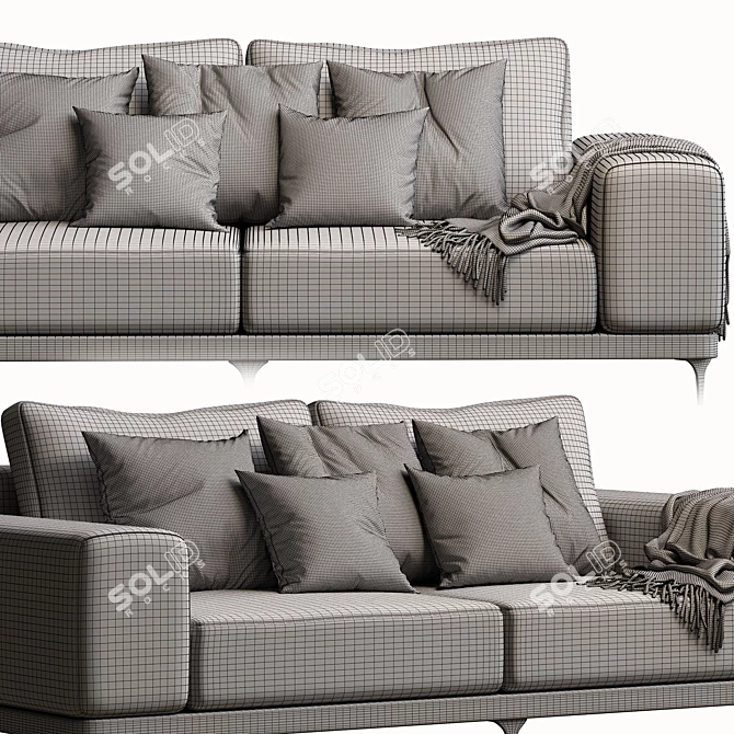 Modern Hoff Frankford Sofa 3D model image 5