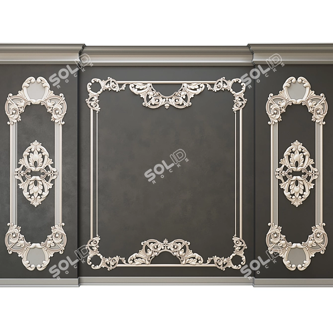 Classic Wall Set SS2: Versatile and Stylish 3D model image 2