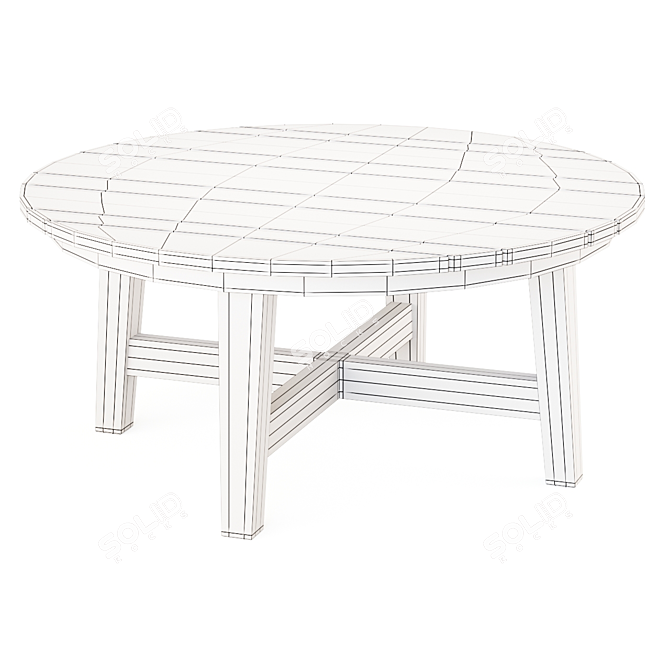 Crate & Barrel Vista II Outdoor Coffee Table 3D model image 7