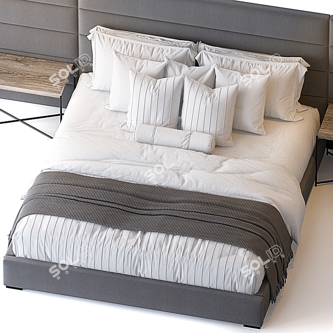 Modena Bed: Sleek and Contemporary 3D model image 2