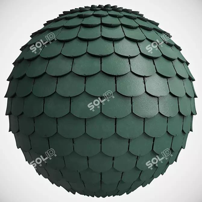 Decorative Roof Tile Materials - 4k PBR 3D model image 1