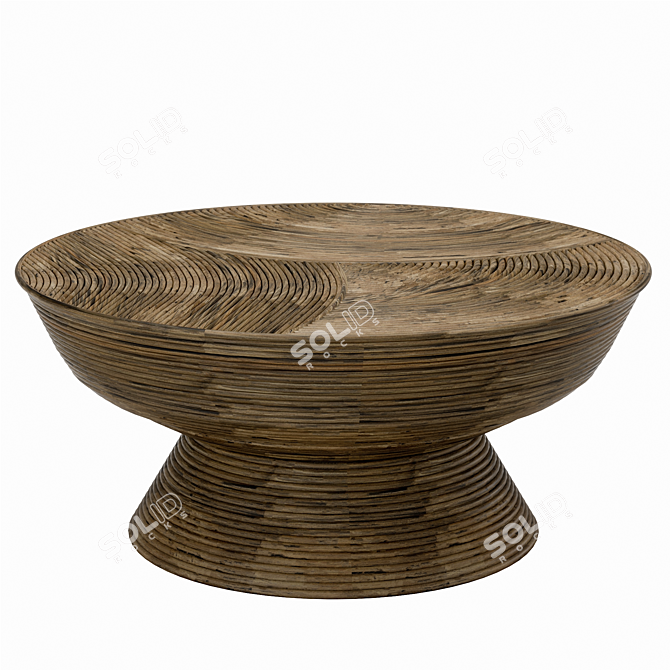 Organic Rustic Heath Cocktail Table 3D model image 1