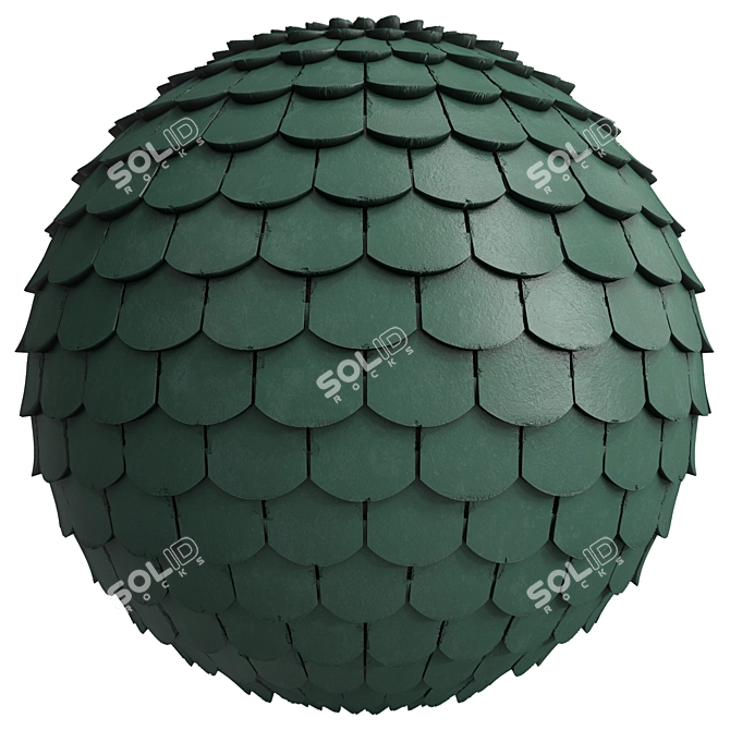 Premium Roof Tile Materials: 3 Color, PBR, Sbsar 3D model image 2