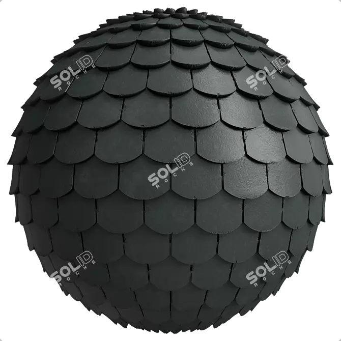 Premium Roof Tile Materials: 3 Color, PBR, Sbsar 3D model image 4