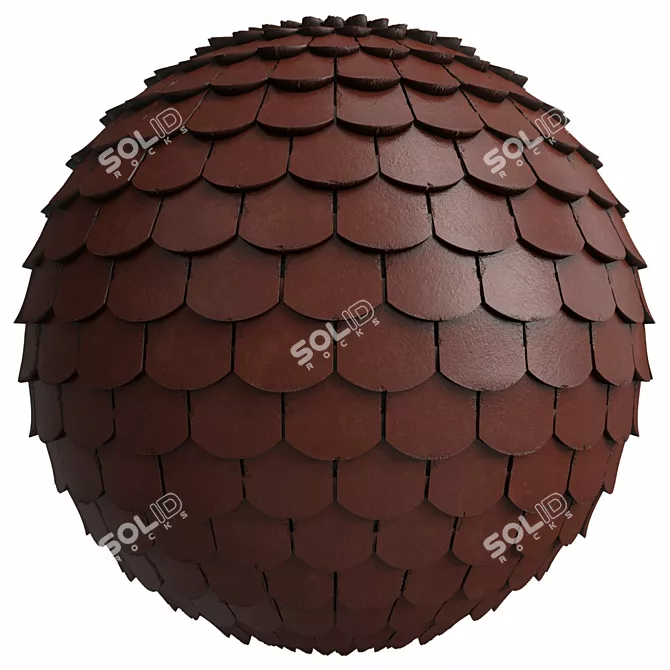 Premium Roof Tile Materials: 3 Color, PBR, Sbsar 3D model image 7