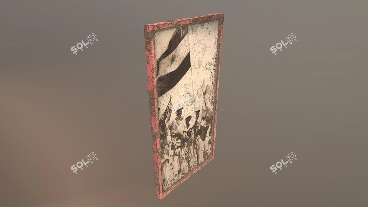 Vintage Egyptian Frame 3D model image 3