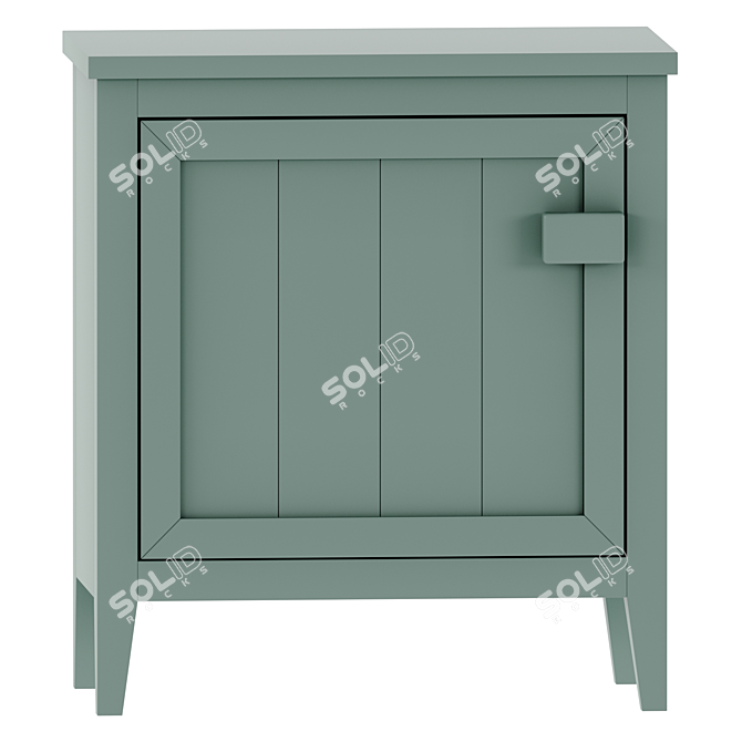 Carlos Headboard Table with 1 Door 3D model image 2