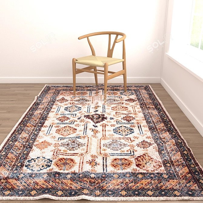 Versatile Set of 8 Rugs 3D model image 5