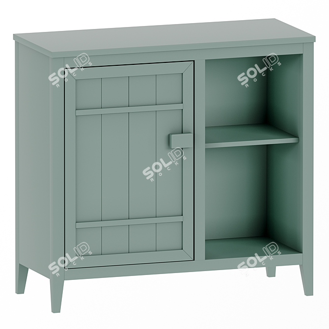 Carlos Pine Wardrobe: Stylish Storage Solution 3D model image 1