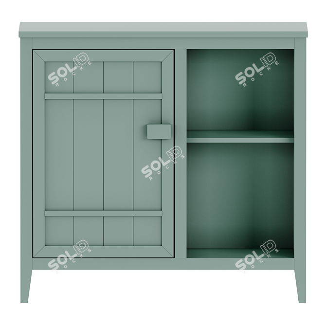 Carlos Pine Wardrobe: Stylish Storage Solution 3D model image 2