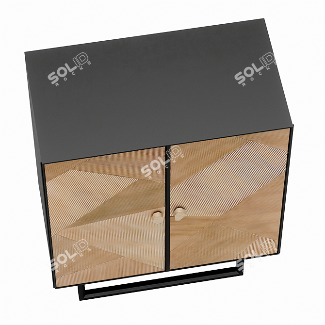 Title: Glamour Gatsby Cocktail Cabinet 3D model image 5