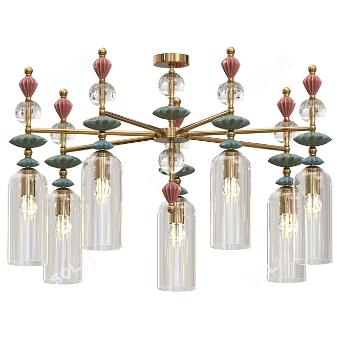 Elegant Odeon Light Bizet Chandelier 3D model image 1