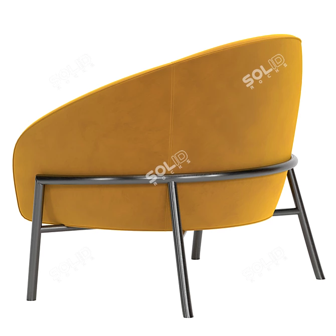 Luxury Rimo Lounge Chair - Stylish and Comfortable 3D model image 3