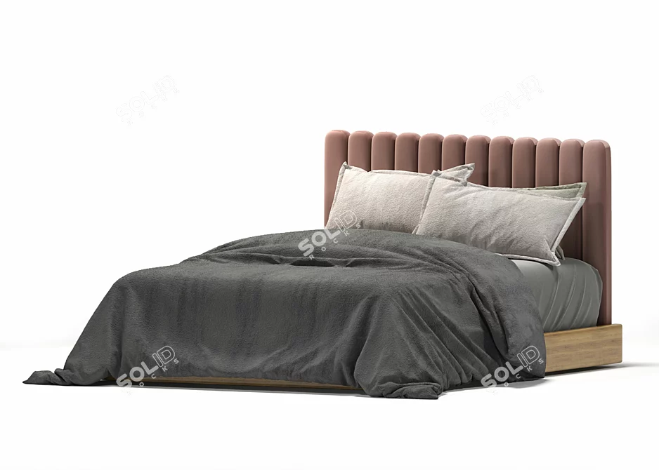 Luxurious Adais Australia Bed 3D model image 3