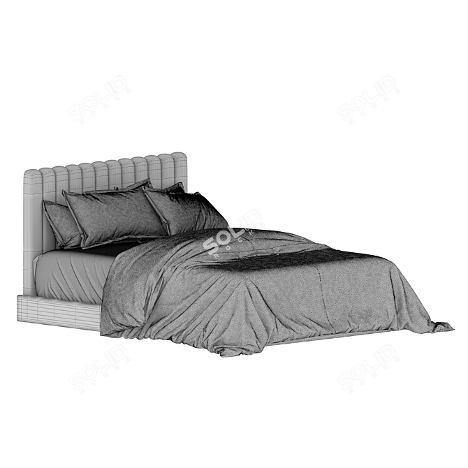 Luxurious Adais Australia Bed 3D model image 4