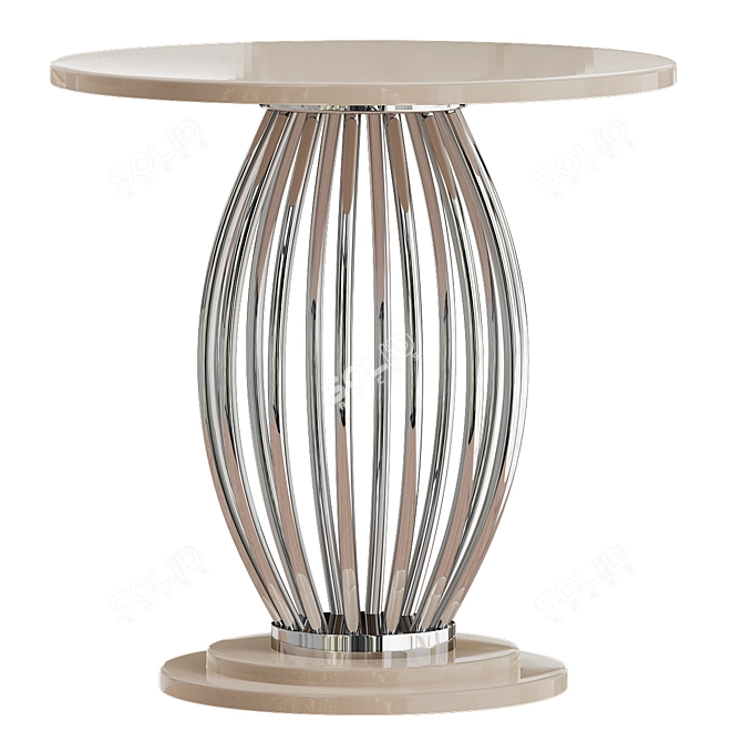 Elegant Milan Barrel Side Table 3D model image 1