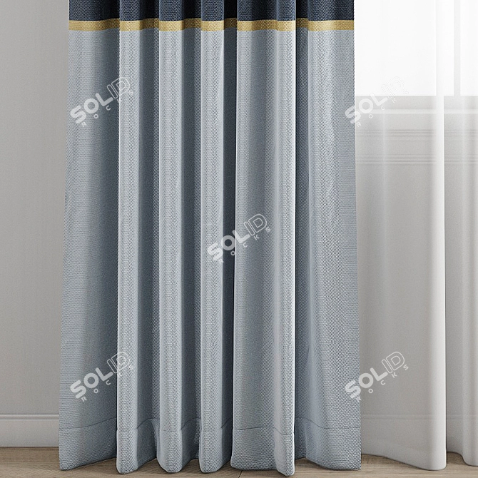 Poly Curtain: High-Quality 3D Model 3D model image 2